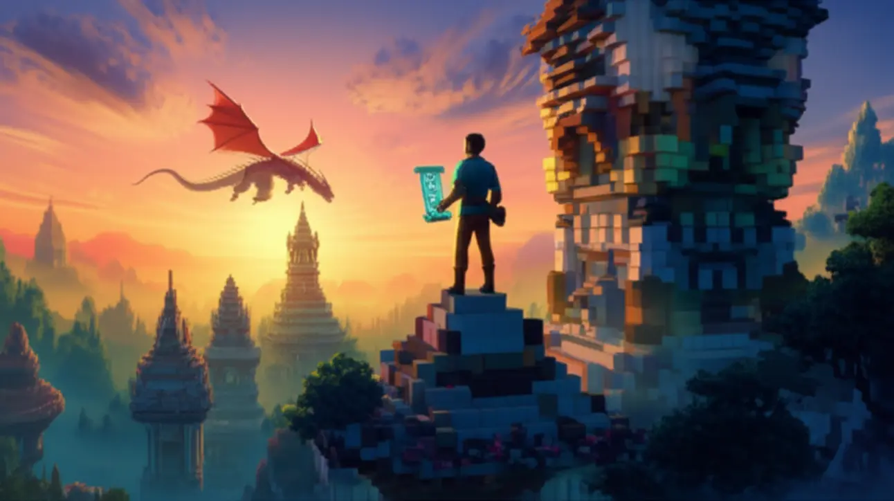 Mãos segurando um controle de videogame, com um teclado e mouse ao fundo, representando o domínio de phrasal verbs e o controle sobre o aprendizado de inglês.