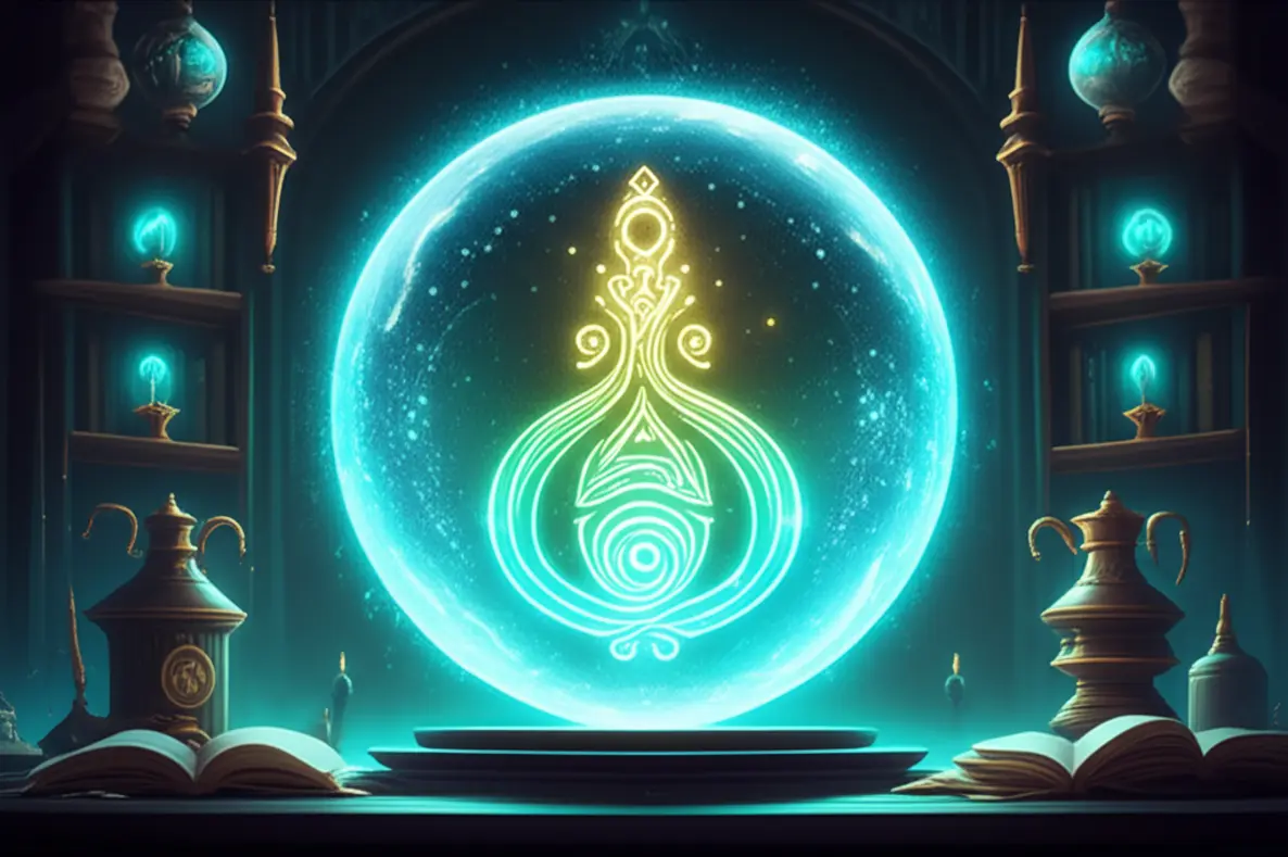 Ilustração de um livro aberto com palavras e elementos mágicos se transformando, simbolizando a mudança de significado dos phrasal verbs.