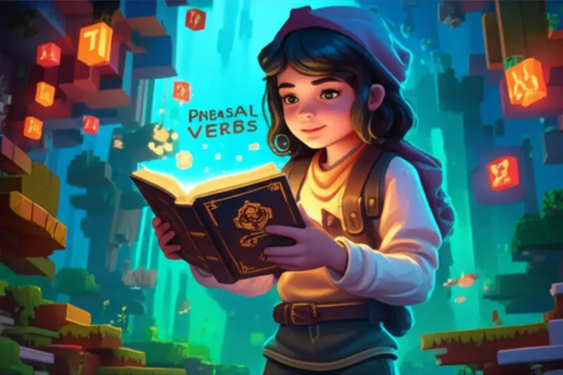 Desbloqueie o Inglês no Minecraft: Seu Guia Nerd para Phrasal Verbs!