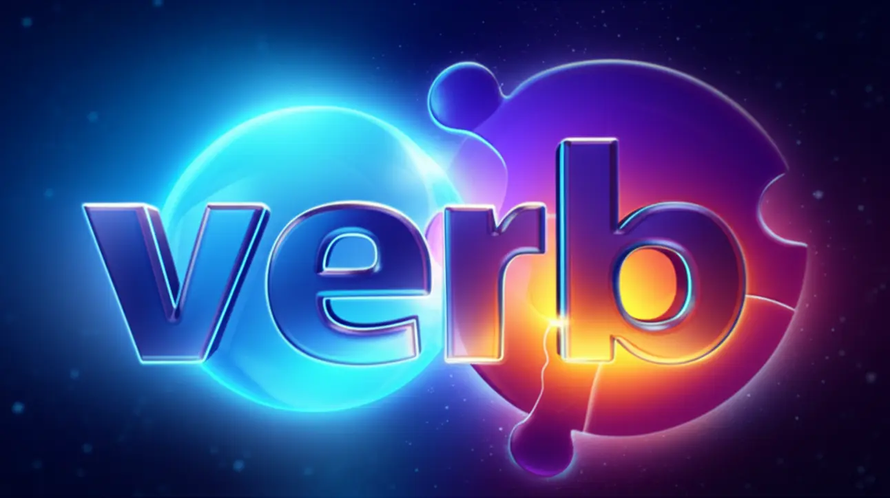 Um diagrama representando um quebra-cabeça de phrasal verbs com palavras como 'get', 'up', 'over' e um ponto de interrogação, em um fundo de tema gamer.